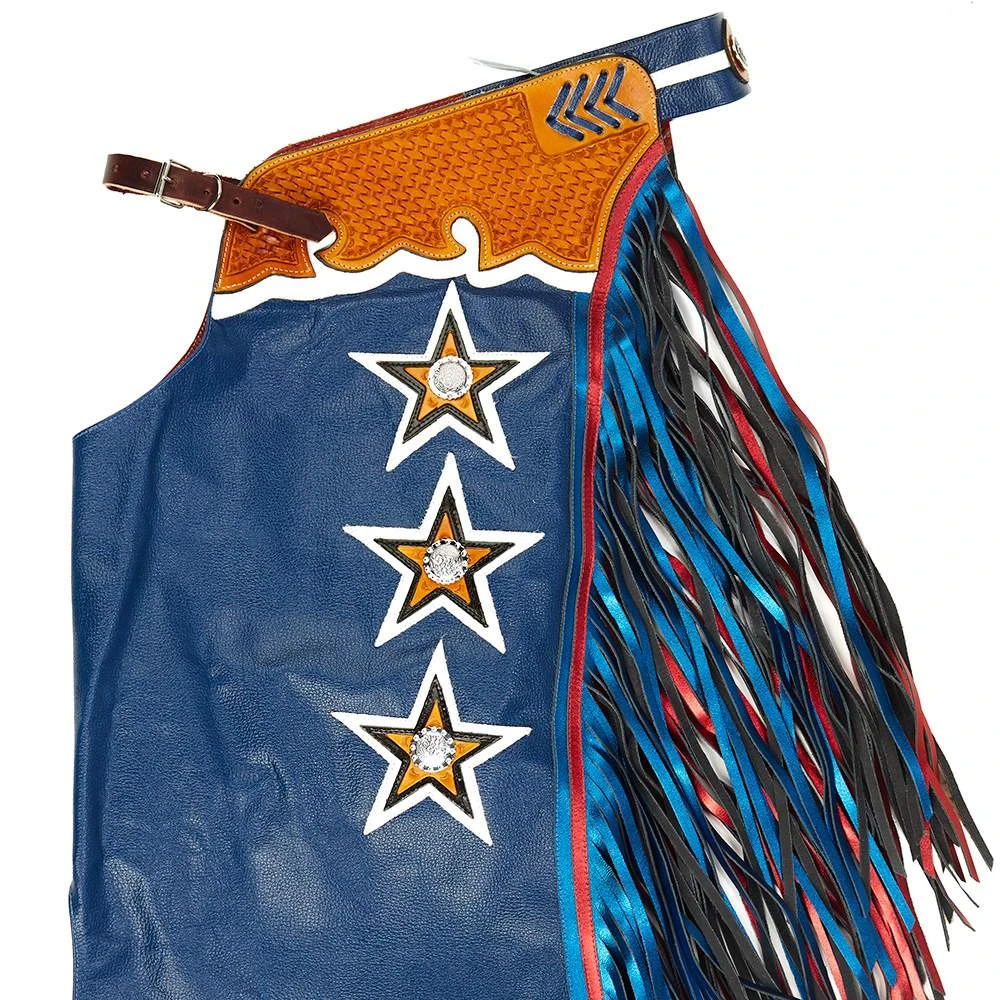 Jerry Beagley Braiding Co. Regular Adult Chap W/Flag - Image 3