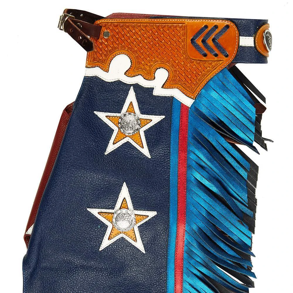 Jerry Beagley Braiding Co. Child/Peewee Chaps W/Flag - Image 3