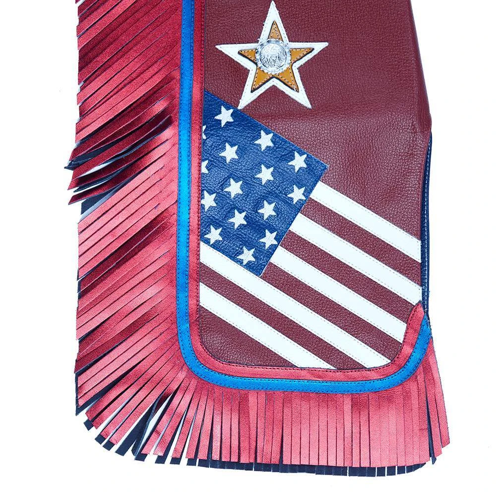 Jerry Beagley Braiding Co. Child/Peewee Chaps W/Flag - Image 5