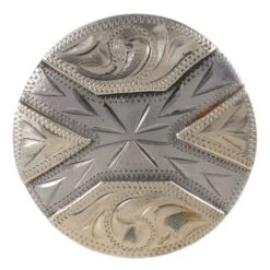 1 1/2in Wood Screw Silver Concho