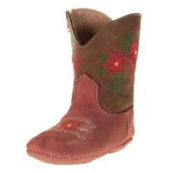 Infant Roper Pink And Brown Flower Baby Buckers