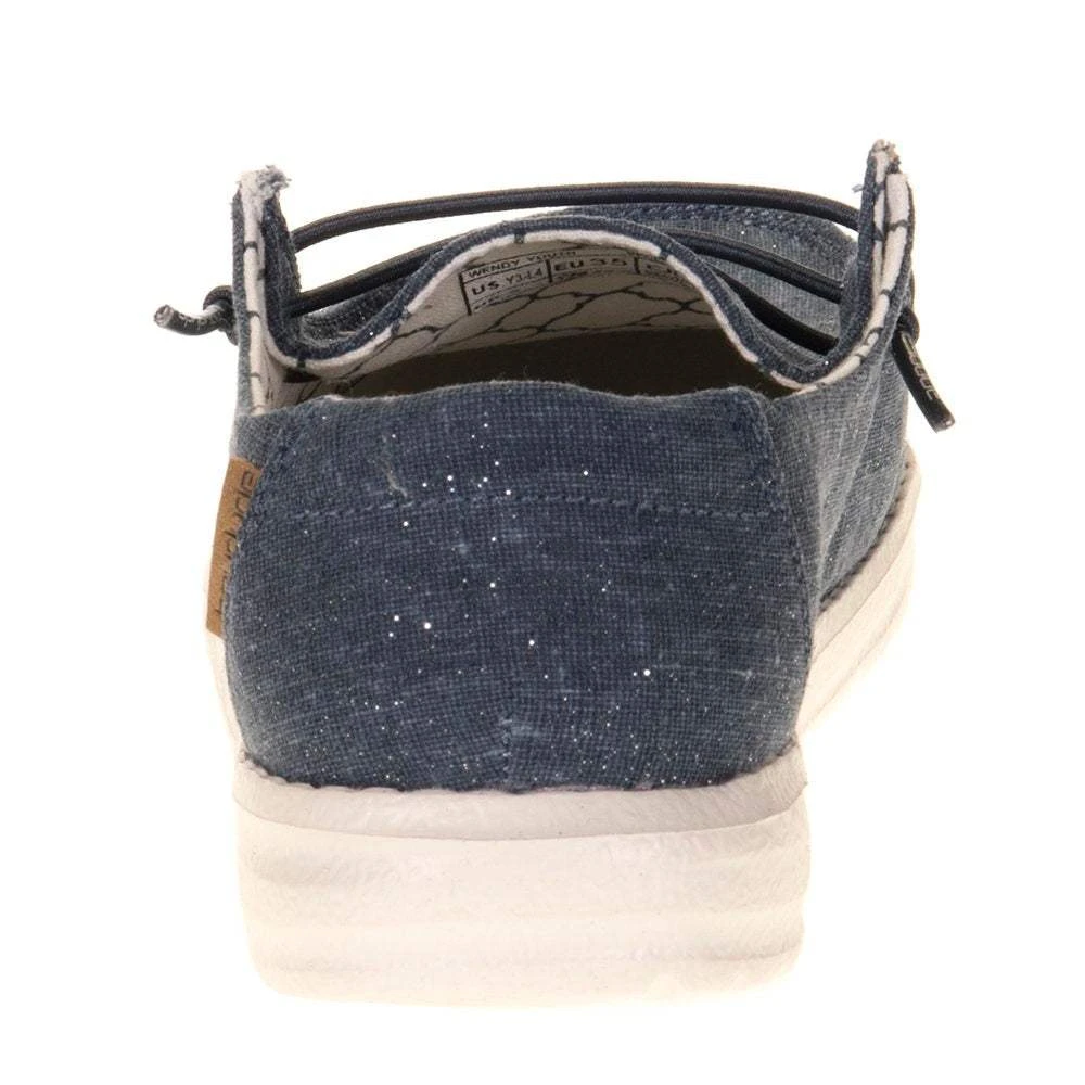 Heydude Youth Hey Dude Wendy Sparkling Denim Casual Shoe - Image 3
