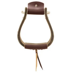 Partrade Trading Corporation Open Range 4 /4in. Dark Wood Monel Stirrups