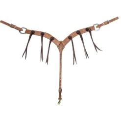 Martin Saddlery 2in Harness Leather Breast Collar W/Rosettes And Strings