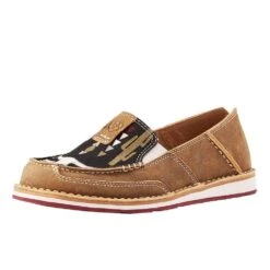 Ariat Womens Brown Bomber/Black Steer Cruiser Casual