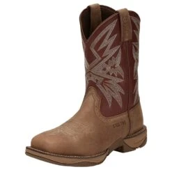 Tony Lama Men Bartlett Light Tan 11` Wide Square Steel Toe