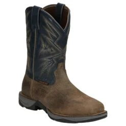 Tony Lama Men Bartlett Stone 11` Wide Square Steel Toe