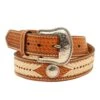 Men's Basket Weave With Rawhide Lacing Belt