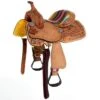 Tough 1 10in. Woven Serape Seat Barrel Saddle