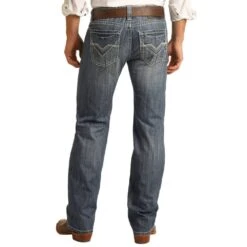 Rock N Roll Cowboy Men's And Denim Pistol Straight Jean