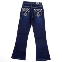 COWBOY HARDWARE Cowgirl Hardware Girls Dark Wash Aztec Jeans