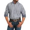 Ariat Men's Wrinkle Free Dereck Plaid Long Sleeve Shirt