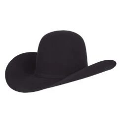 American Hats 7X Black 4 /4in. Brim Open Crown Felt Cowboy Hat