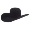 Jw Brooks Custom Hats 100X Black 8.5oz Work Horse 5in. Brim Felt Cowboy Hat
