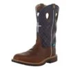 Twisted X Womens Brown 11in Navy Alloy Toe Work Boot