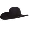 American Hats AHC 10X Black 5in. Brim Round Oval Felt Cowboy Hat
