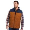 Ariat Men's Cruis Insulated Chesnut And Navy Vest