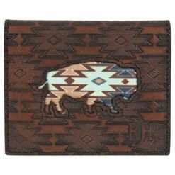 Red Dirt Hat Southwest Buffalo Inlay Bifold Card Case