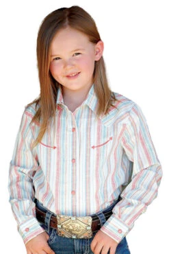 Cruel Girl Girl Stripe Snap Western Shirt