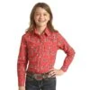 Panhandle Girls Long Sleeve Print Snap Shirt
