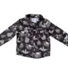 Shea Baby Boys Black Cowboy Print Pearl Snap Shirt