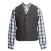 Wyoming Traders Mens Charcoal Buckaroo Vest