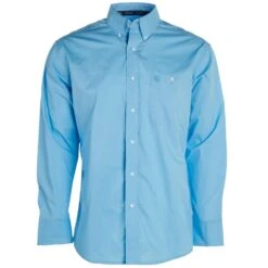 Wrangler Men's George Strait Blue Button Down