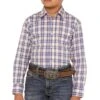 Wrangler Boy's Wrinkle Resist Snap Shirt