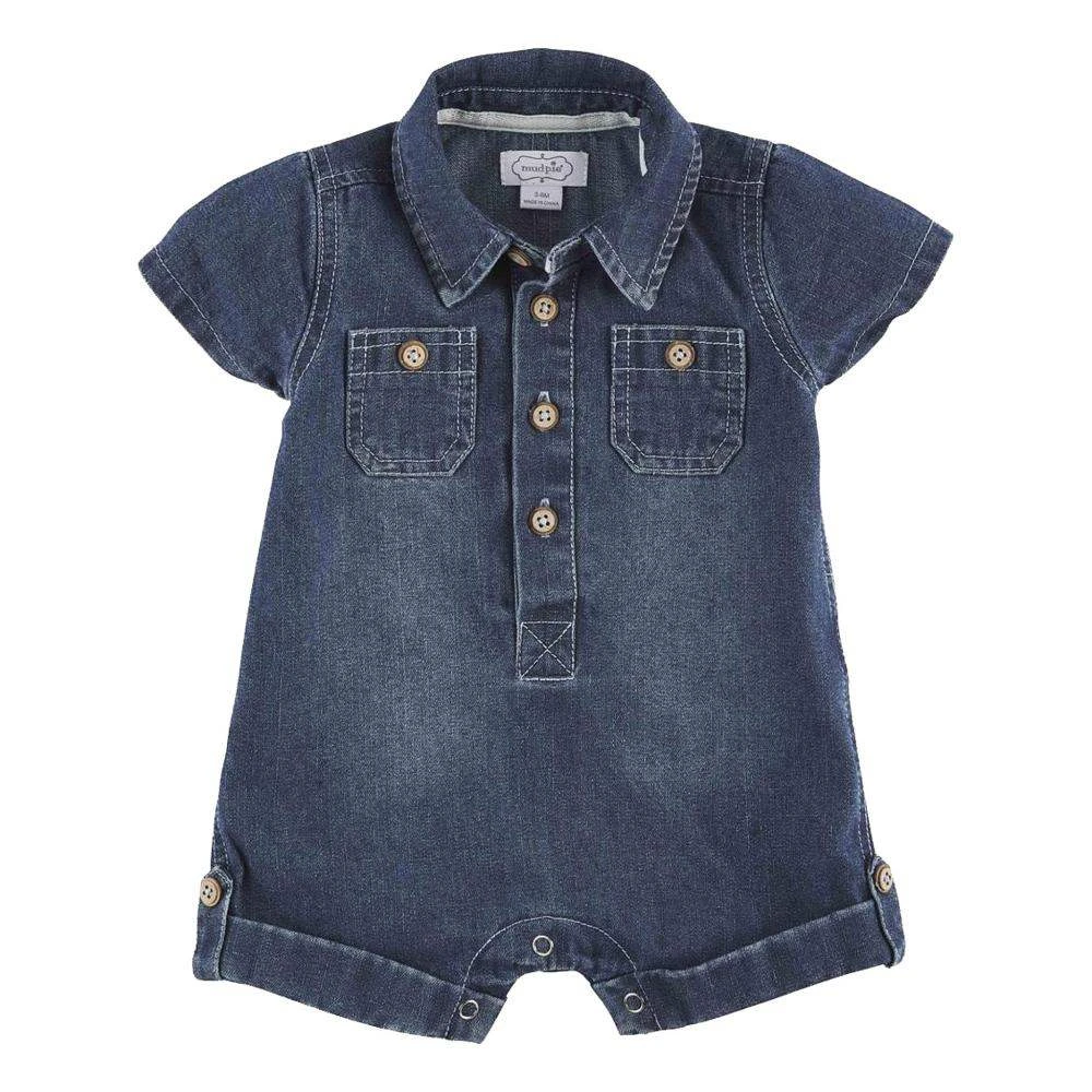Mud Pie Denim Baby Shortalls