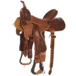 Nrs Competitors Natural Antique 7/8 Breed Tapete Grande/Prairie Flower Combo Barrel Saddle