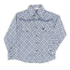 Cowboy Hardware Boys Blue Wild Gem Long Sleeve Snap Shirt