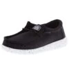 Heydude Youth Hey Dude Wally Slub Black Canvas Casual Shoe