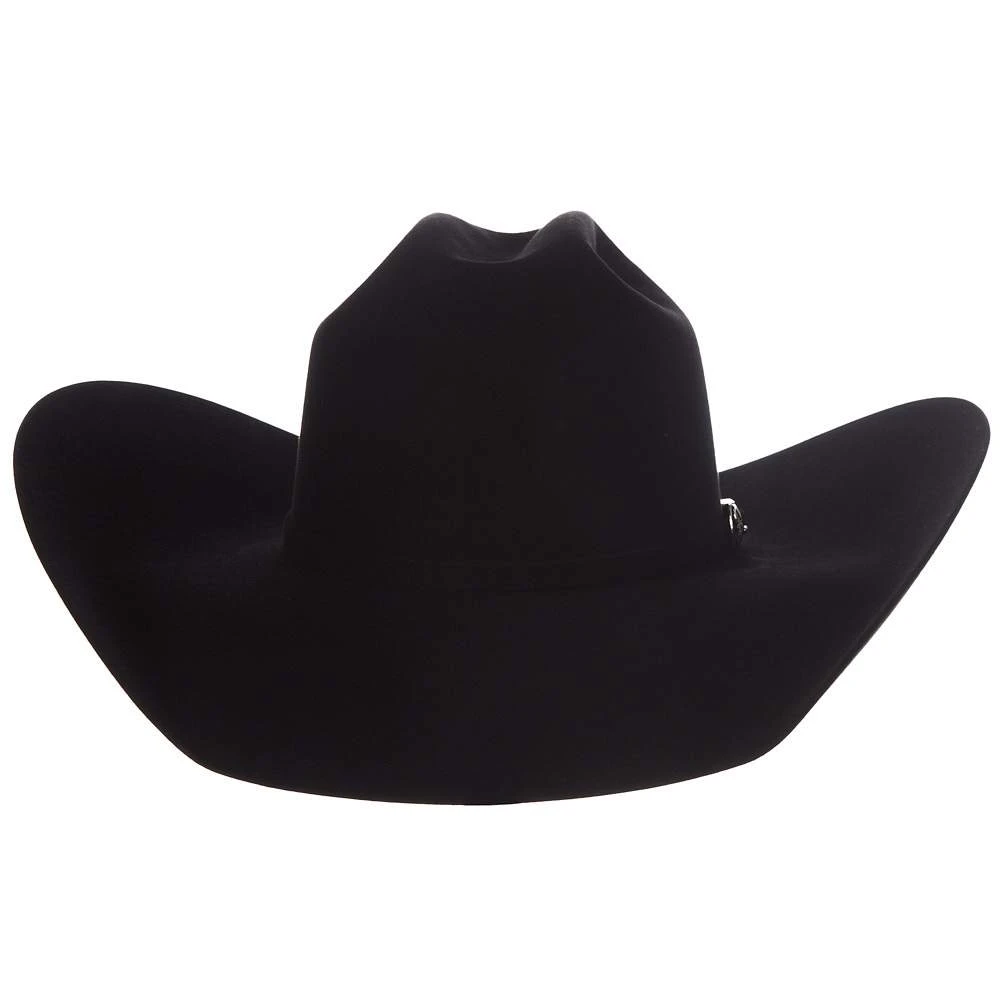 American Hats 20X Black Self Band Open Crown 5in. Brim Felt Cowboy Hat - Image 2