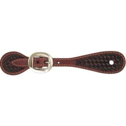 Youth Dark Basket Stamped Spur Straps