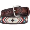 Boy's 3D Brown Beaded Belt