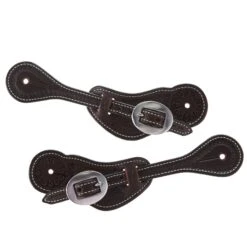 Cowperson Tack Roughout Tooled Oiled Spur Straps