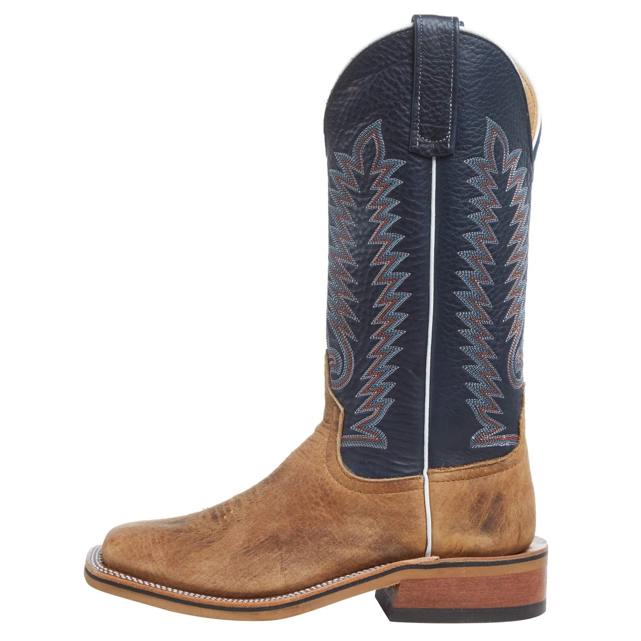 Anderson Bean Men`s RR American Distressed Buffalo 13` Navy Bulldozer Top Boot - Image 4