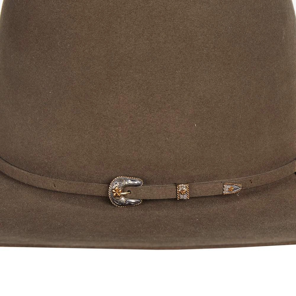 American Hats 500X Pecan 4 /4in. Brim Open Crown Felt Cowboy Hat - Image 2