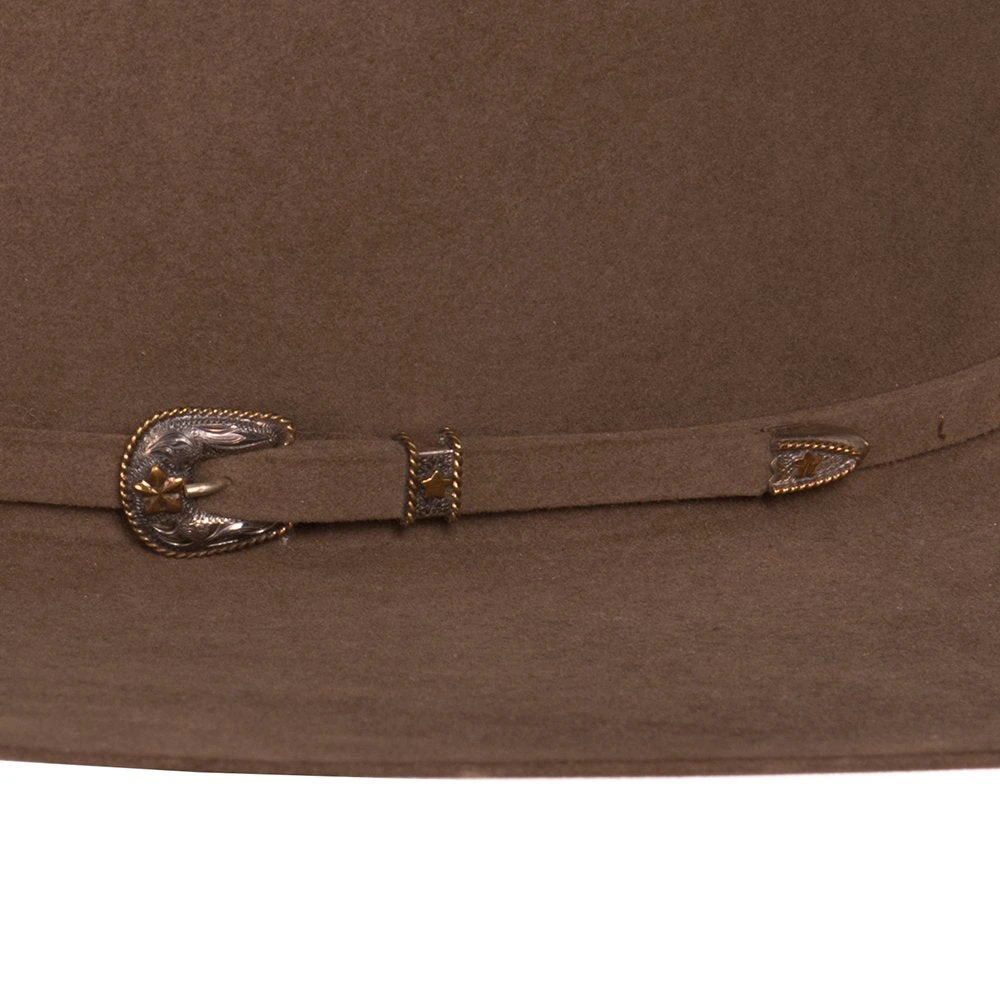 American Hats 500X Pecan 4 /4in. Brim Open Crown Felt Cowboy Hat - Image 3
