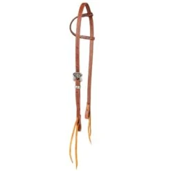 Cowperson Tack Cowboy Slide Ear Headstall W/ Silver Cross Scrolled Hardware