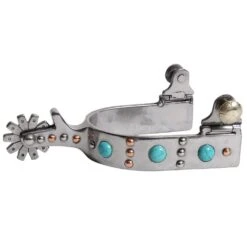 Professionals Choice Ladies Silver, Copper And Turquoise Dot Spur