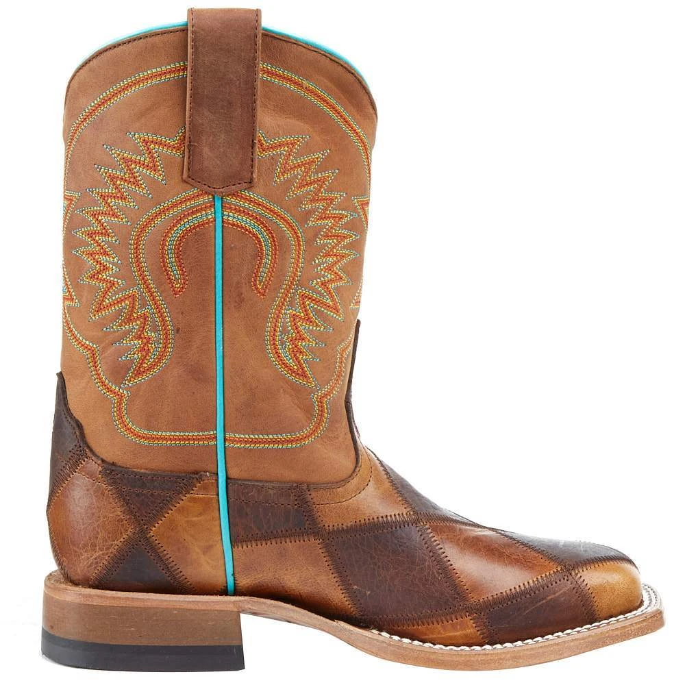 Horsepower Boots Kid's Crazy Train Patchwork Cowboy Boots - Image 5