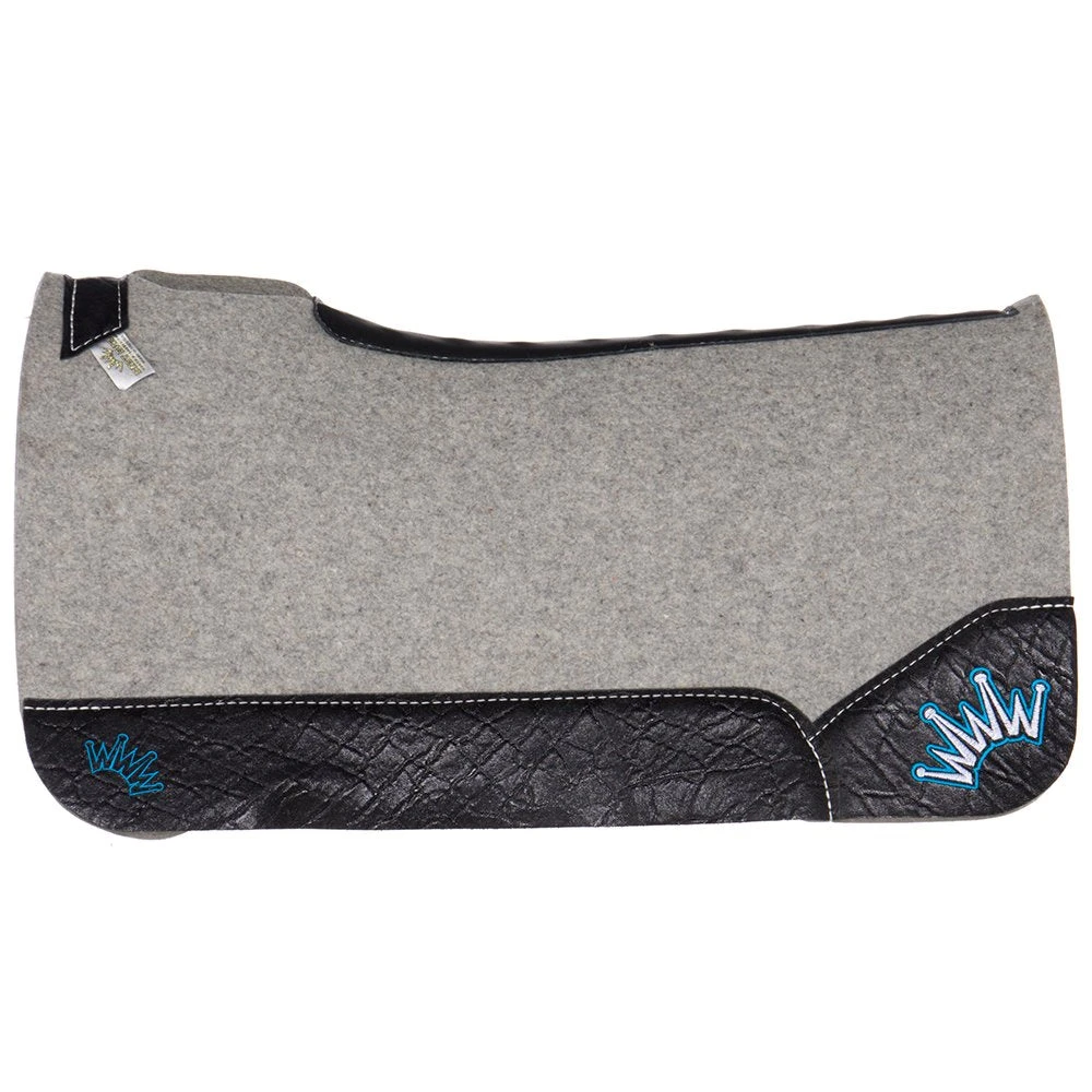Best Ever Pads Kush 1 Inch Felt Saddle Pad With Black Elephant Wear Leathers - Image 2