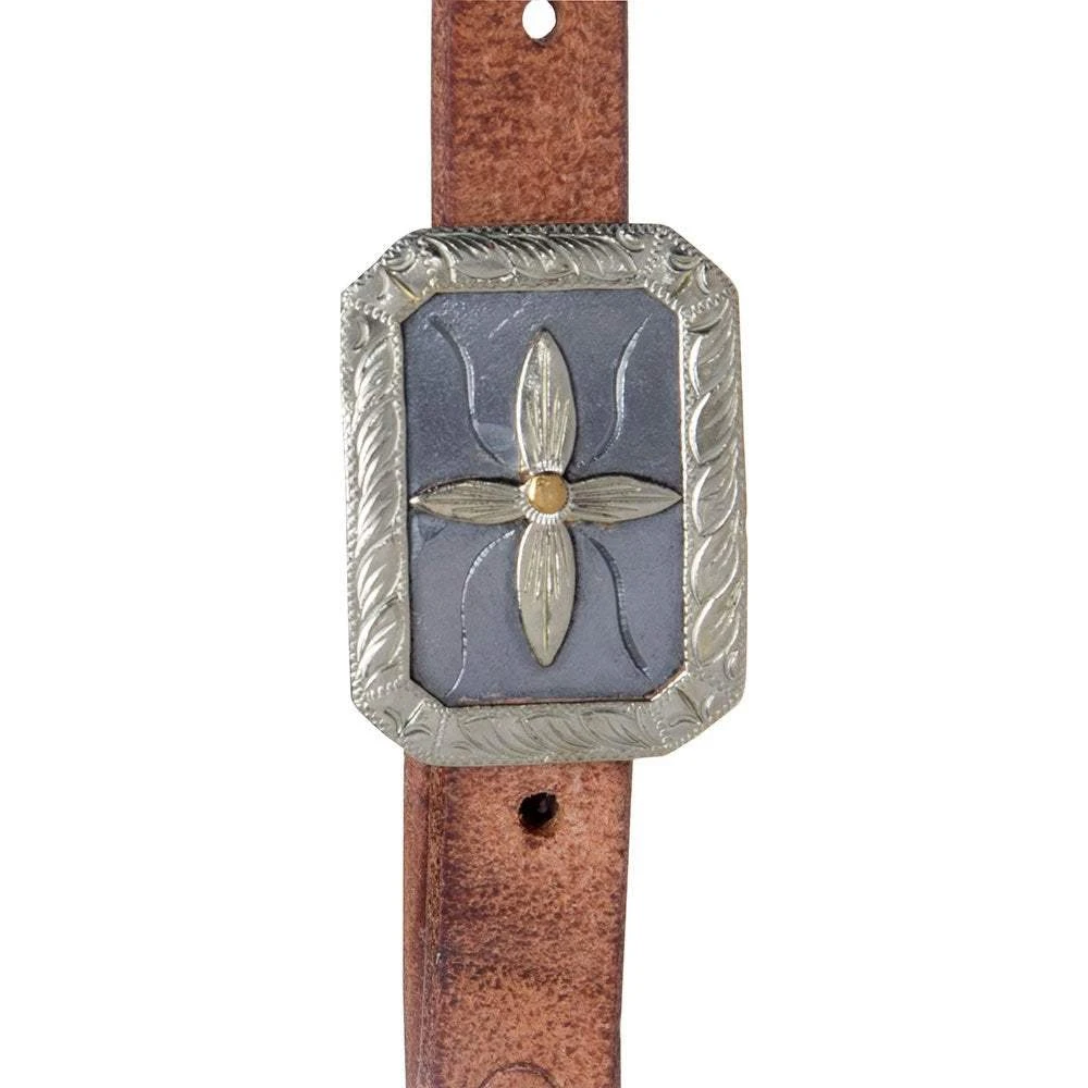 Nrs Tack TLC Collection Roughout Slit Ear Headstall With Exclusive 4 Petal Buckle - Image 2