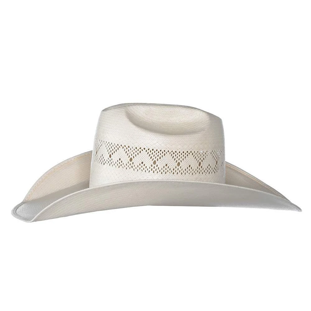 Rodeo King Ivory High Point Shantung 4 1/2in. Brim Open Crown Straw Hat - Image 4