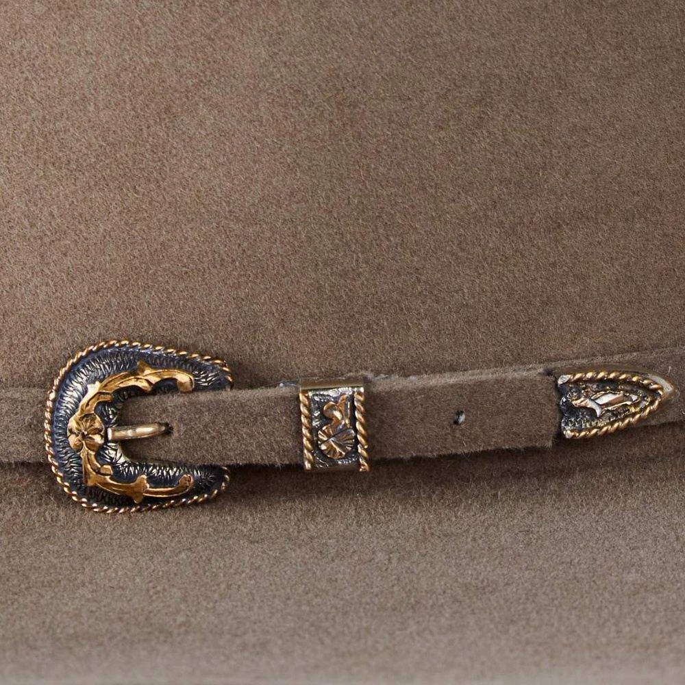 Rodeo King 60X Pecan Self Band 4 1/2in. Brim Open Crown Felt Cowboy Hat - Image 2