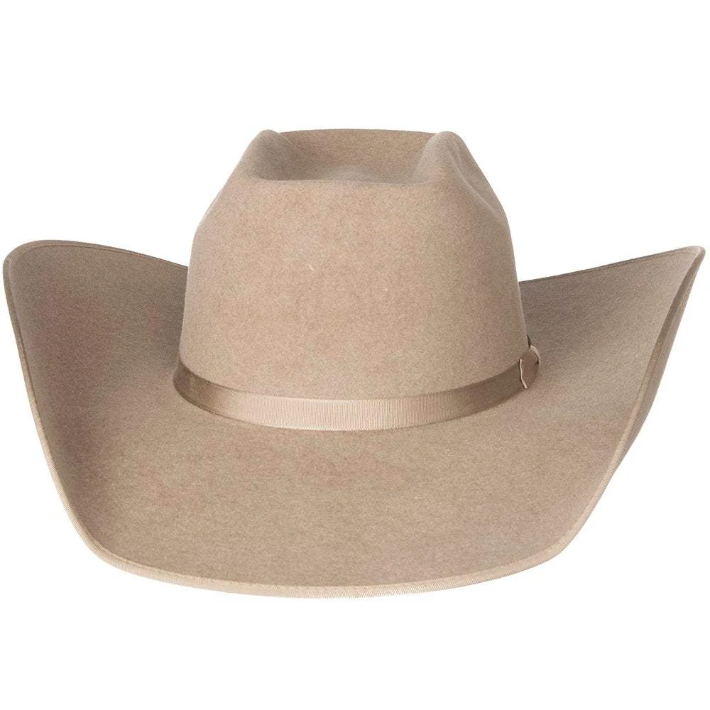 Rodeo King 7X Ash/Natural Bound Edge Open Crown 4-1/2in. Brim Natural Band Felt Cowboy Hat - Image 2
