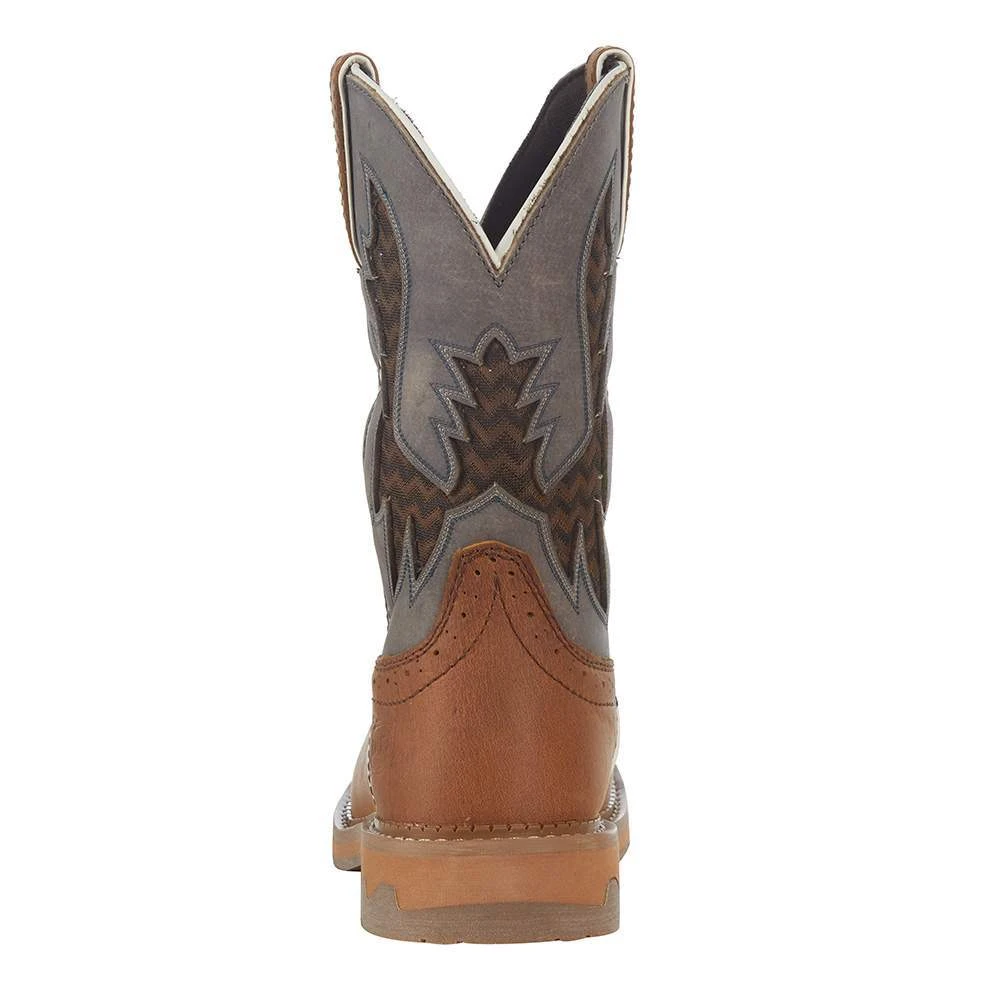 Justin Boots Men`s Stampede Bolt Redwood Water Buffalo 11in Independence Boot - Image 4
