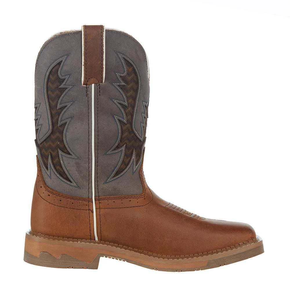 Justin Boots Men`s Stampede Bolt Redwood Water Buffalo 11in Independence Boot - Image 5