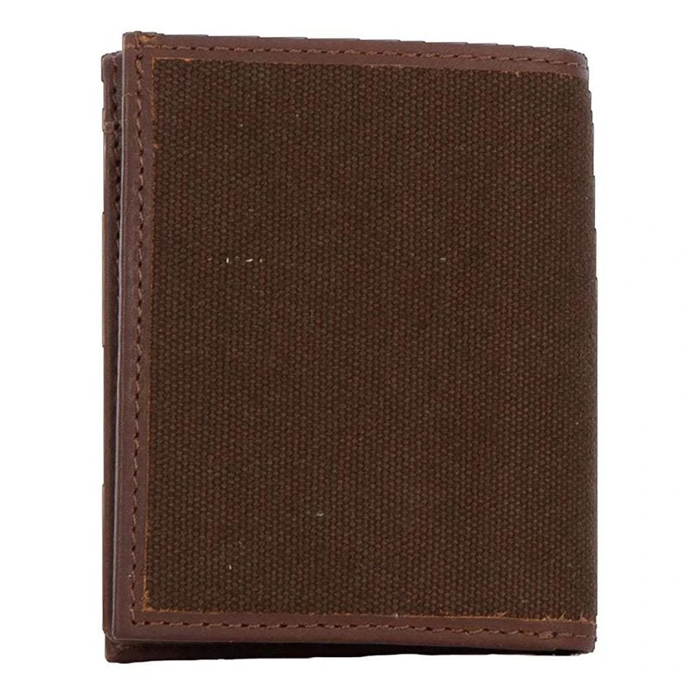 STS Ranch Wear Men's Chocolate Canvas Hidden Cash Wallet - Image 3